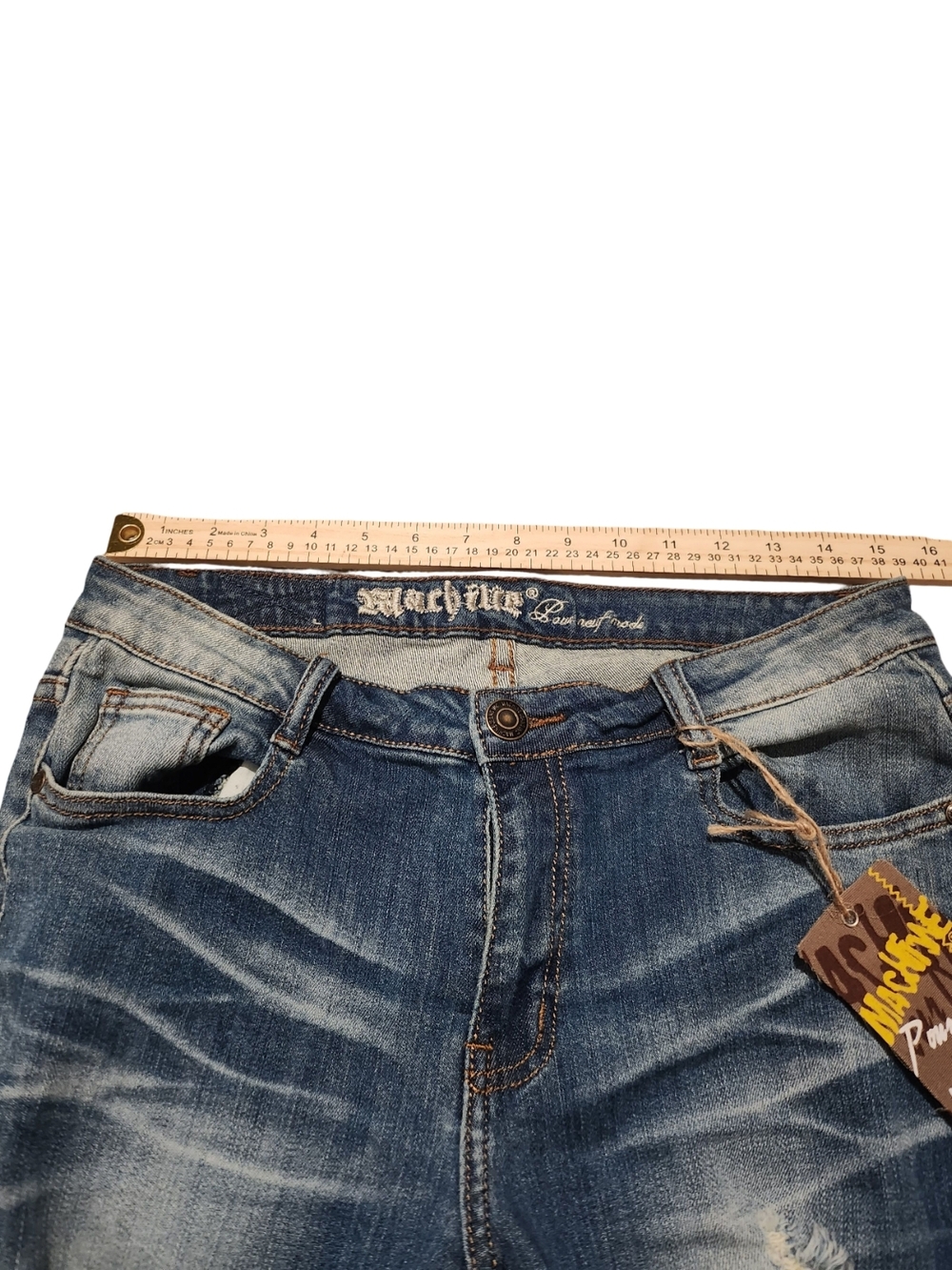 Machine Skinny Ripped Jeans - Blue - Picture 2 of 10